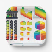 Zakelijke Borden voor grafiekpapier Papieren Bordje (Voorkant)