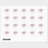 Zakelijke branding dank u kaart ronde sticker (Vel)