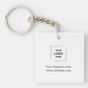 Zakelijke branding   Uw Logo Moderne Minimalist Sleutelhanger