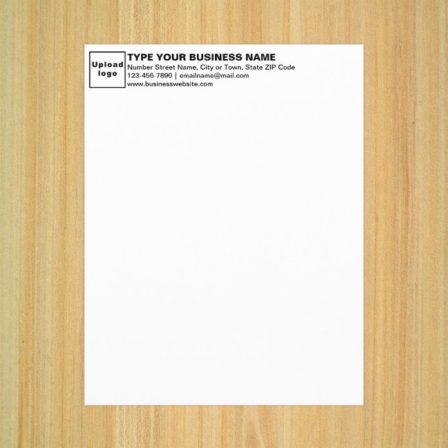 Zakelijke briefhoofd op whitepaper (Business letterhead on plain white paper sheet.)