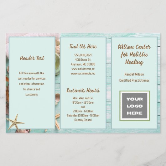 Zakelijke brochure Holistic Blue Wood Spa (Voorkant)