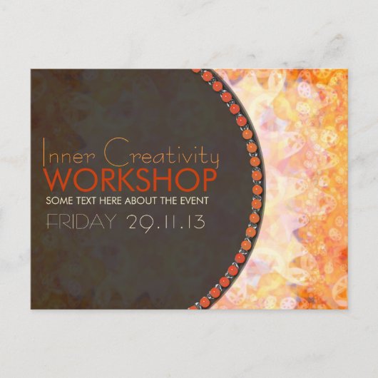 Zakelijke brochure voor de Solar Oranje-energiewor Uitnodiging Briefkaart (Voorkant)