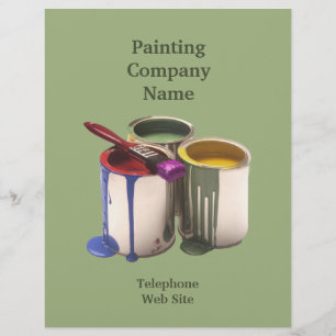 Zakelijke brochure voor de verfcontractant