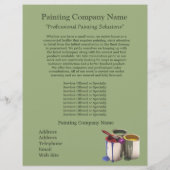 Zakelijke brochure voor de verfcontractant (Achterkant)