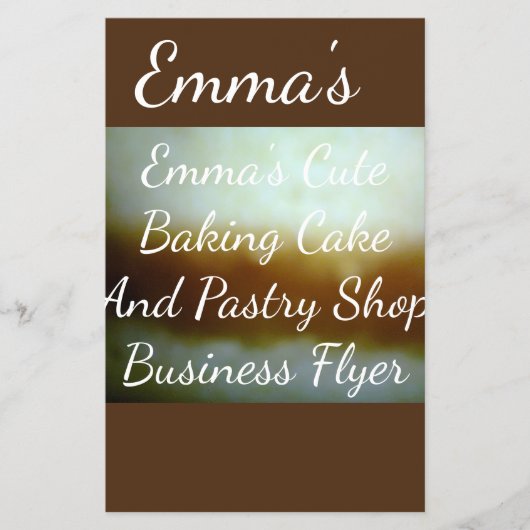 Zakelijke brochure voor koekjes en gebak (Voorkant)