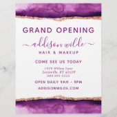 Zakelijke brochure voor Paarse en Gold Waterverf (Achterkant)