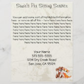 Zakelijke brochure voor Pet Sitting Service (Achterkant)