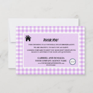 Zakelijke buffels van Real Estate Broker Agent Con Bedankkaart