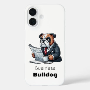 "Zakelijke buldog - Grappige hond in pak" iPhone 16 Hoesje