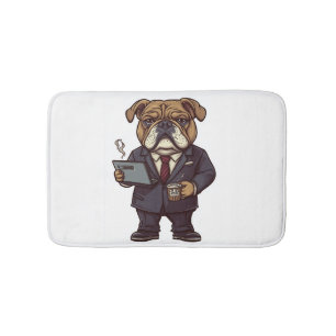 Zakelijke Bulldog � Grappige Kantoorhond Badmat