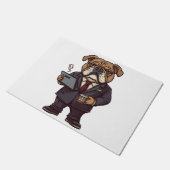 Zakelijke Bulldog � Grappige Kantoorhond Deurmat (Schuin)