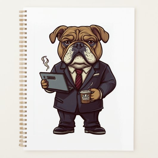 Zakelijke Bulldog � Grappige Kantoorhond Planner (Voorkant)