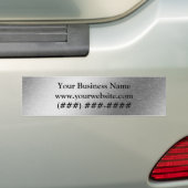 Zakelijke Bumpersticker geborsteld aluminium-effec (Op auto)