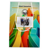 Zakelijke cadeau (verkoop) geschenktas medium cadeauzakje (Achterkant)