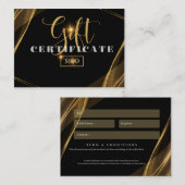 Zakelijke cadeaubon $ 100 visitekaartje (Voorkant / Achterkant)