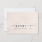 ZAKELIJKE CADEAUBON, Beige Modern Minimalist (Voorkant)