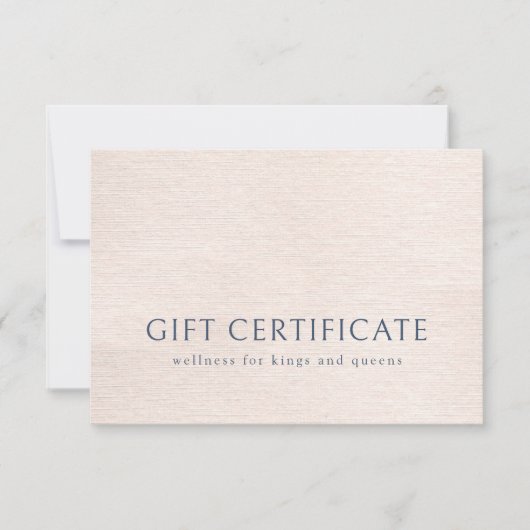 ZAKELIJKE CADEAUBON, Beige Modern Minimalist (Voorkant)