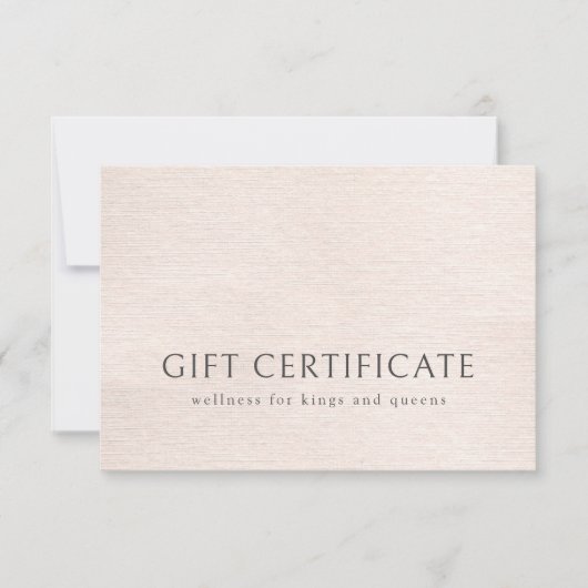 ZAKELIJKE CADEAUBON, Beige Modern Minimalist (Voorkant)