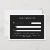 ZAKELIJKE CADEAUBON | Boog | Zilveren Glitter (Achterkant)