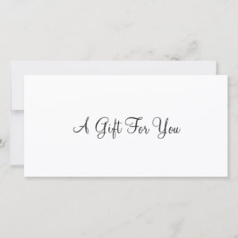 Zakelijke Cadeaubon Eenvoudig Script