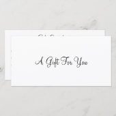 Zakelijke Cadeaubon Eenvoudig Script (Voorkant / Achterkant)