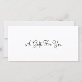 Zakelijke Cadeaubon Eenvoudig Script