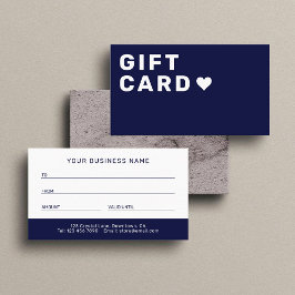 Zakelijke Cadeaubon | Elegant Donkerblauw Contactkaartje