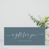 Zakelijke cadeaubon Elegant Eenvoudig (Staand voorkant)