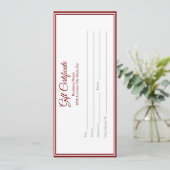 Zakelijke Cadeaubon - Gedrukt Sjabloon (Staand voorkant)
