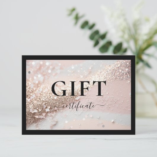 ZAKELIJKE CADEAUBON | GLITTER | (Staand voorkant)