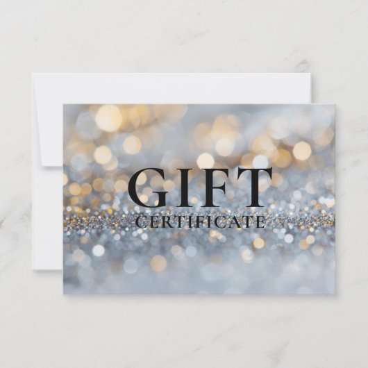 ZAKELIJKE CADEAUBON | GLITTER | (Voorkant)