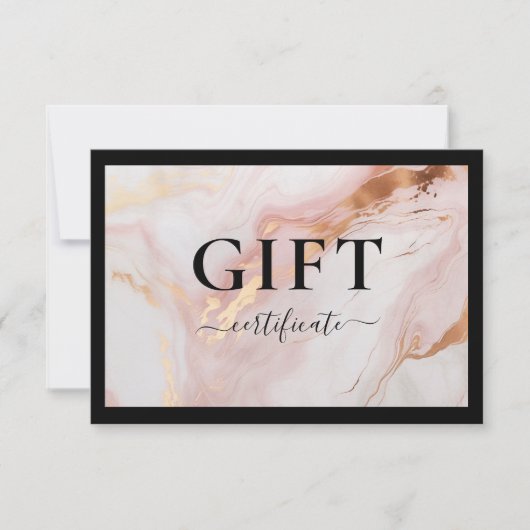 ZAKELIJKE CADEAUBON | MARMEREN GOUDEN BLUSH (Voorkant)
