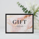 ZAKELIJKE CADEAUBON | MARMEREN GOUDEN BLUSH (Staand voorkant)