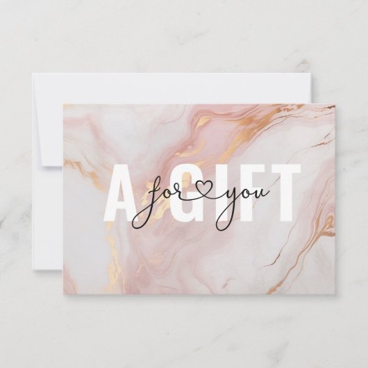 ZAKELIJKE CADEAUBON | MARMEREN GOUDEN BLUSH (Voorkant)