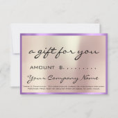 Zakelijke Cadeaubon Paars Parel Logo (Voorkant)