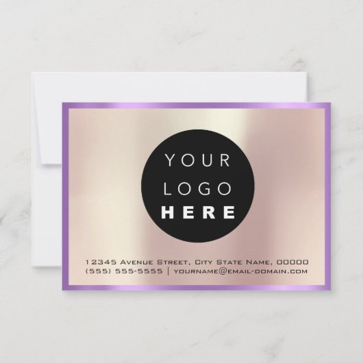 Zakelijke Cadeaubon Paars Parel Logo (Achterkant)