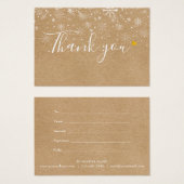 Zakelijke cadeaubon Rustic Kraft Bedankt Visitekaartje (Voorkant /achterkant)