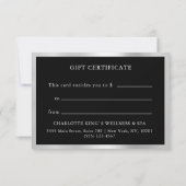 ZAKELIJKE CADEAUBON ZILVER | Modern | Lint (Achterkant)