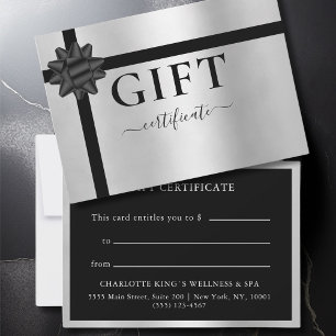ZAKELIJKE CADEAUBON ZILVER   Modern   Lint