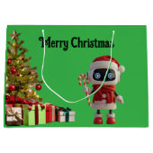 zakelijke cadeautas met leuk robot kerstthema (Voorkant)