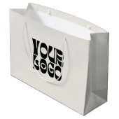 Zakelijke cadeautaszak met bedrijfslogo groot cadeauzakje (Achterkant Gekanteld)
