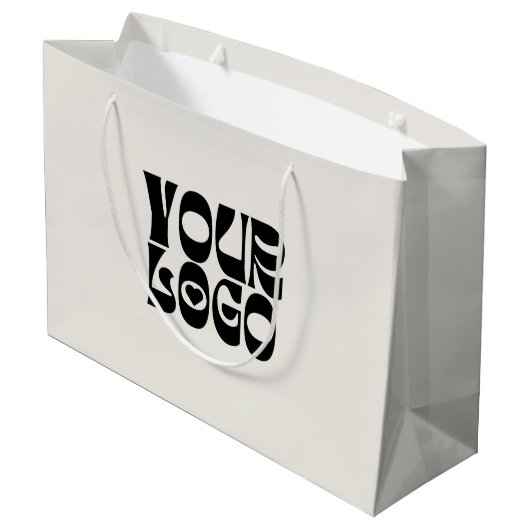 Zakelijke cadeautaszak met bedrijfslogo groot cadeauzakje (Achterkant Gekanteld)