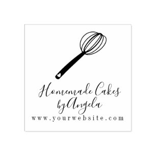 Zakelijke Cake Mixer Whisk Hart Logo Rubberstempel