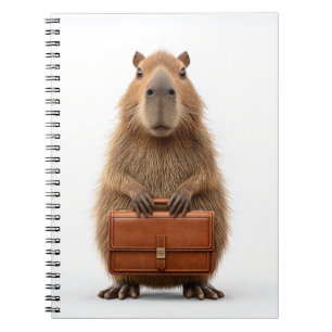 Zakelijke Capybara met aktetas Notitieboek