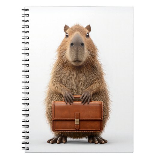 Zakelijke Capybara met aktetas Notitieboek (Voorkant)