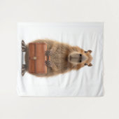 Zakelijke Capybara met aktetas Wandkleed (Voorkant (horizontaal))