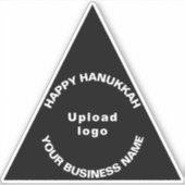 Zakelijke Chanoeka begroeting op Black Triangle Vi Sticker (Voorkant)