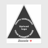Zakelijke Chanoeka begroeting op Black Triangle Vi Sticker (Vel)