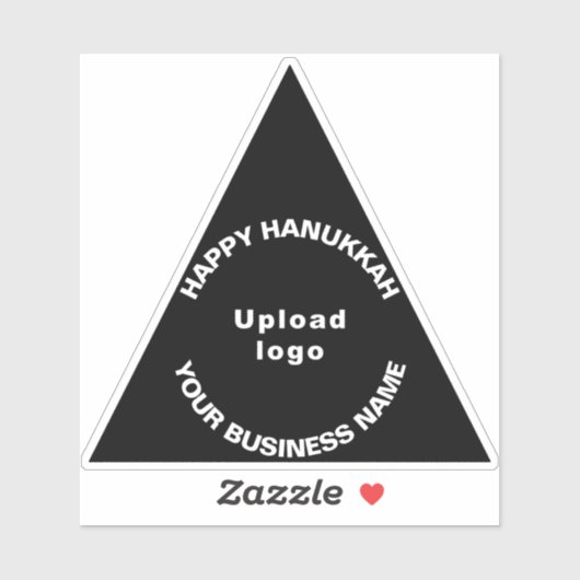Zakelijke Chanoeka begroeting op Black Triangle Vi Sticker (Vel)