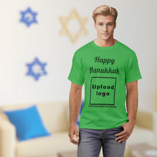 Zakelijke Chanoeka begroeting op Shamrock Green T-shirt